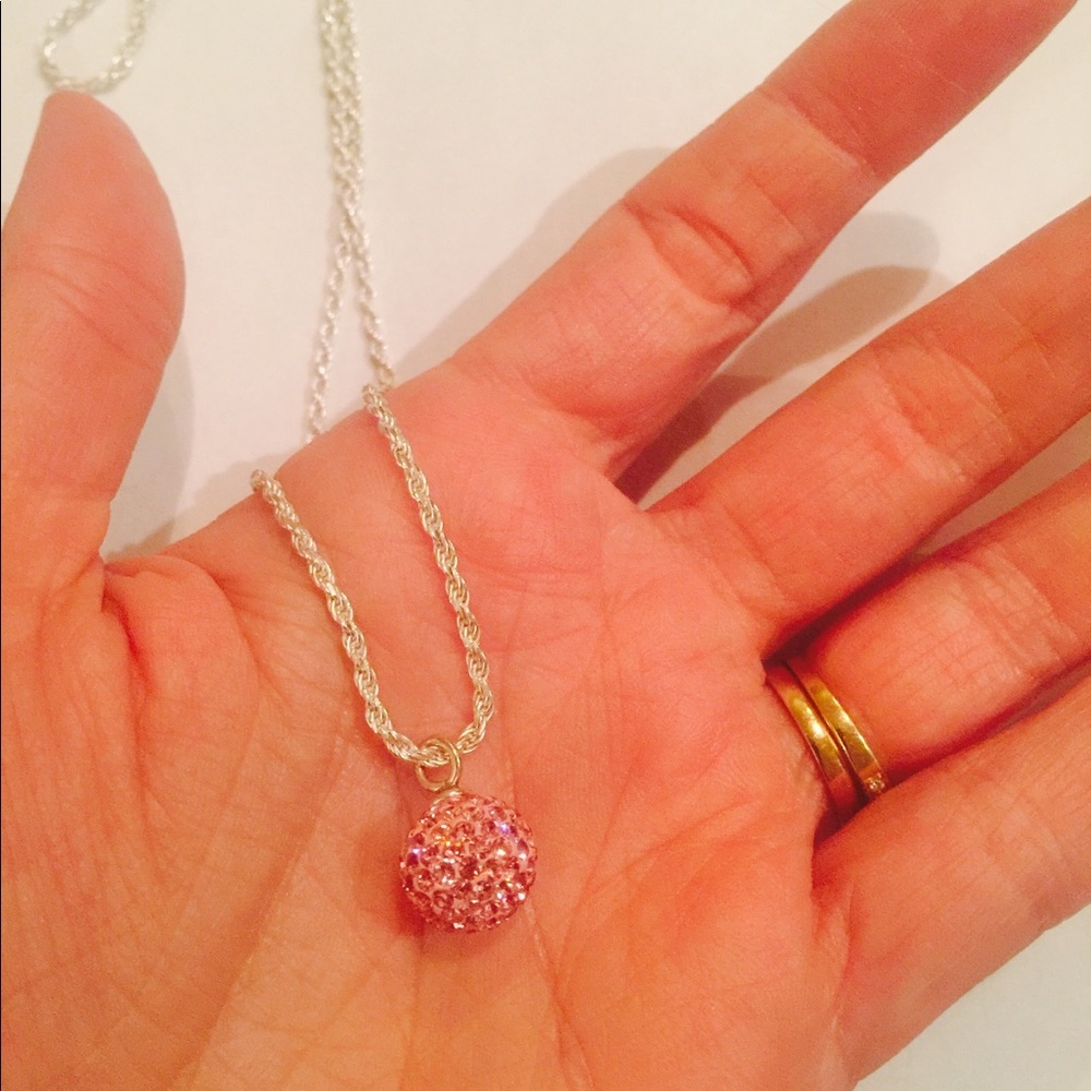 NWOT Lia Sophia Pink Crystal Necklace